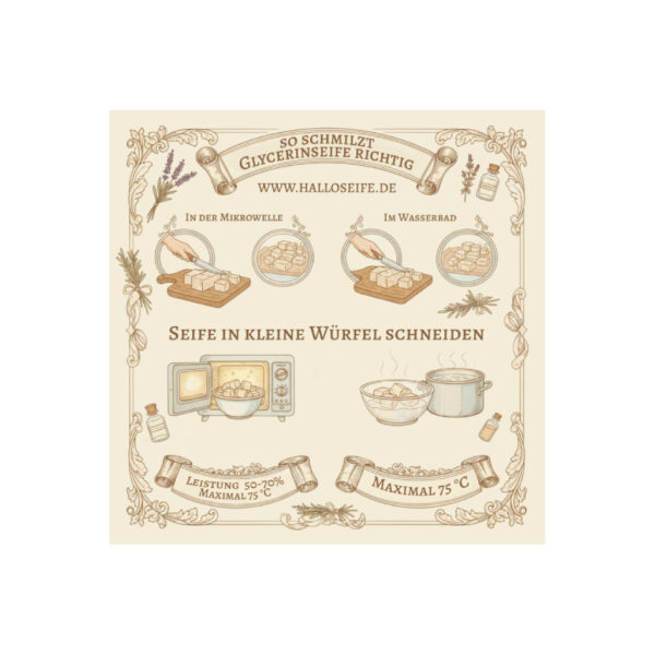 Anleitung für die Arbeit mit Glycerinseife