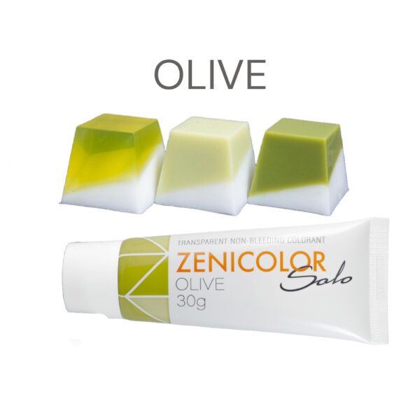Grüne Seifenfarbe ZENICOLOR Solo Olive 30g Farbpaste