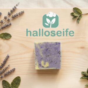 HANFSEIFE LAVENDEL-TRAUM Lila Brasilianisch Tonerde m Infusion-Brennnesselblätter 2-2-6 Handgemachte Lavendelseife duftend mit Vitamin E kaltverfahren