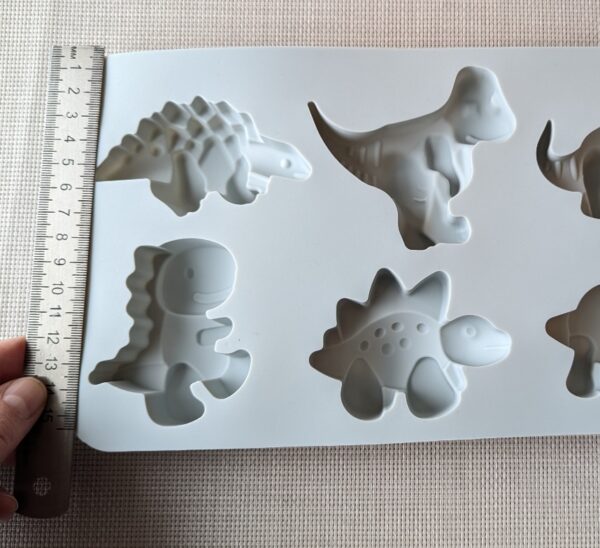 Silikonform mit Dinosauriern 6 Hohle Backform Seifenform