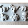 Silikonform mit Dinosauriern 6 Hohle Backform Seifenform