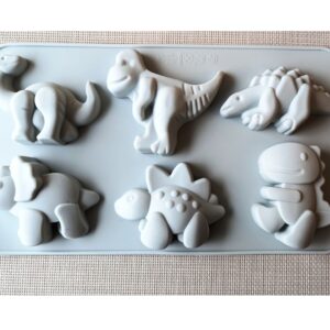 Silikonform mit Dinosauriern 6 Hohle Backform Seifenform