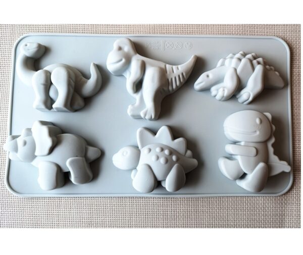 Silikonform mit Dinosauriern 6 Hohle Backform Seifenform