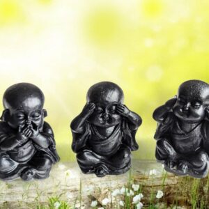 3er Set Buddha Seife handgemacht - Schungit & Vitamin E - Geschenkidee Wellness