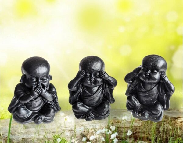 3er Set Buddha Seife handgemacht - Schungit & Vitamin E - Geschenkidee Wellness