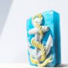 Himbeereseife-Relief-Anker . handarbeit