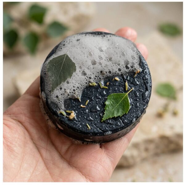 handgefertigten Hanfseife PUR mit reinem Schungit