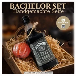 Bachelor set Halloseife.de Handgemachte Himbeereseife Bachelor SET Mandarine & Flasche