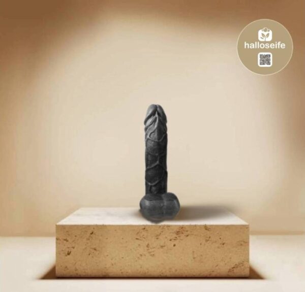 Schungit-Seife Penis Form mittel Reliefseife JGA