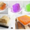 Handgemachte Himbeereseife mit Luffa , Vitamin E 150g