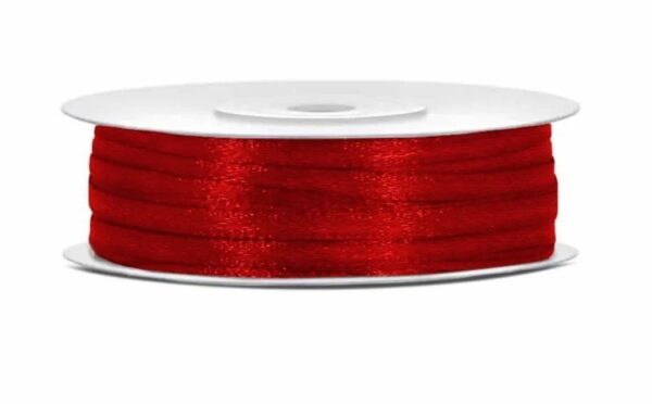 100M Satinband 3mm breit doppelseit Band Deko Hochzeit