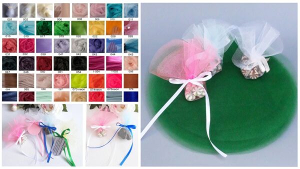 Tüllkreise ca Ø 25cm 3o St für Gastgeschenke Mandelkreisen