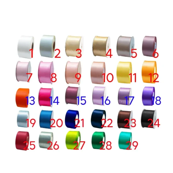 Satinband 50mm breit Borte einseitige Schleifen