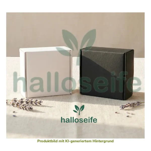halloseife-Seifenverpackung simpl schwart und weiss halloseife-Seifenverpackung simpl schwart und weiss