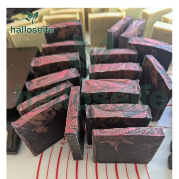 halloseife-konopljanka mit cupidon Schungitseife mit franzosischer pinker Tonerde