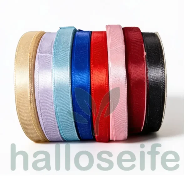 Satinband 10mm breit einseitig halloseife
